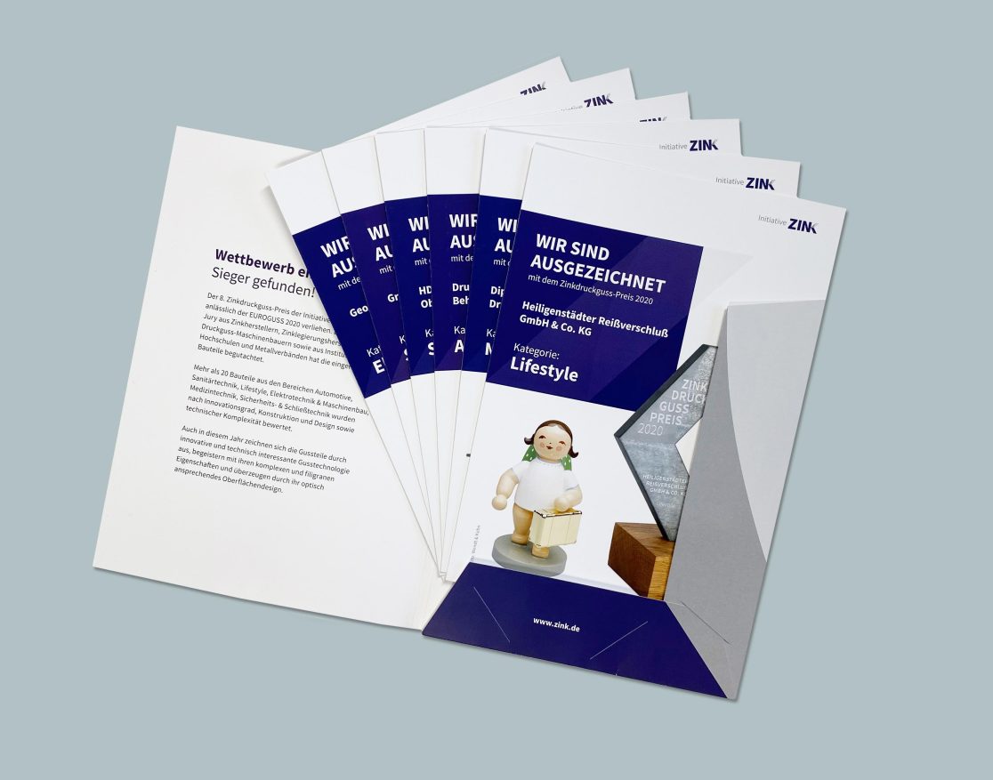 Mappe mit Lasche für Einleger Initiative Zink