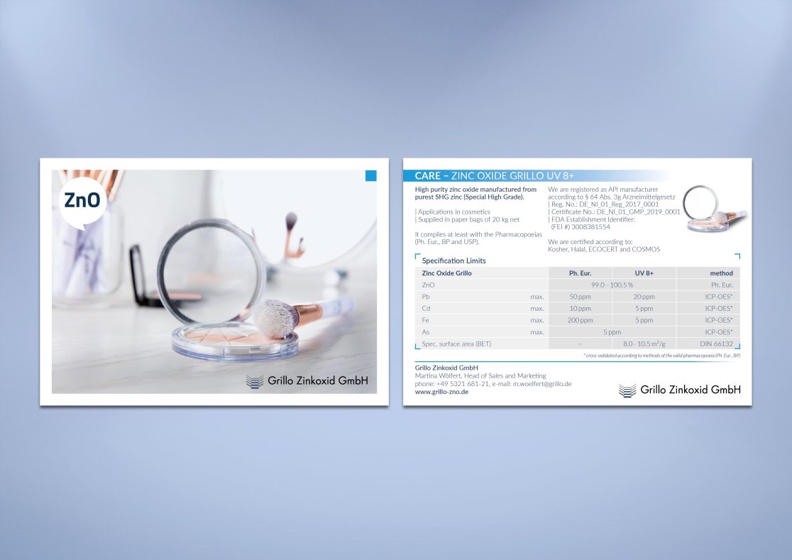 Postkarte Grillo Zinkoxid